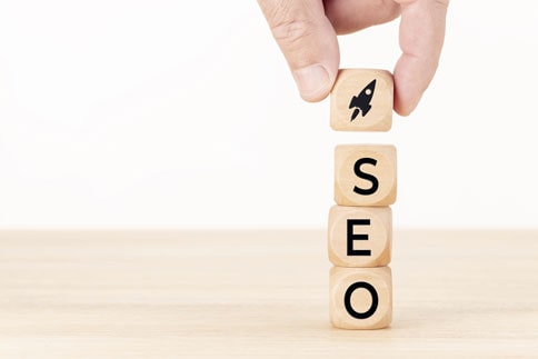 Dices with SEO written