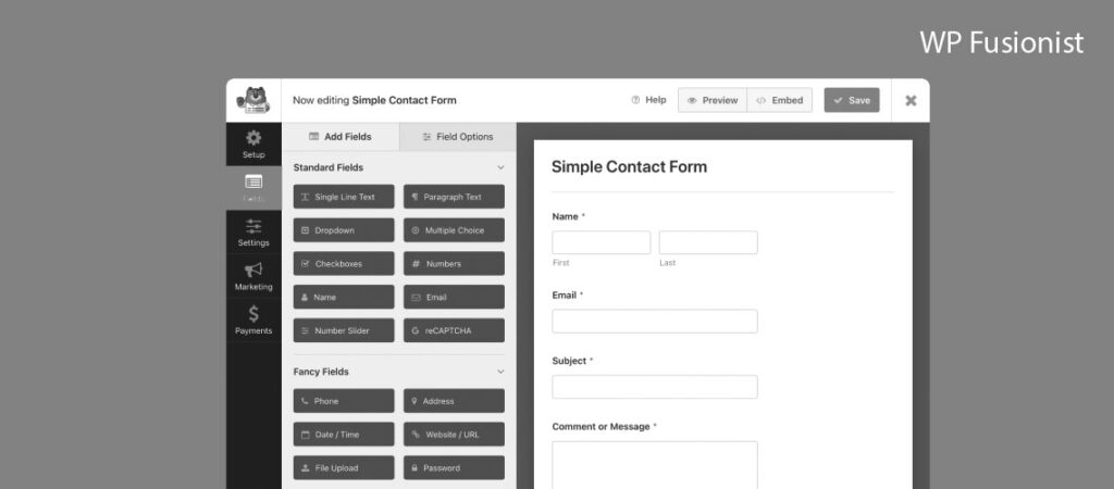 wp-forms wordpress plugin preview